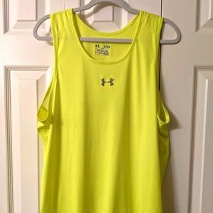 Under Armour Neon Yellow Heat Gear Tank XL